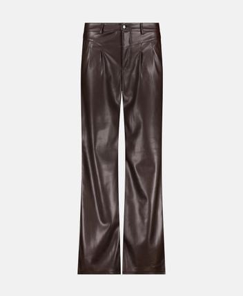 Leather-look pants