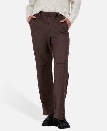 Leather-look trousers