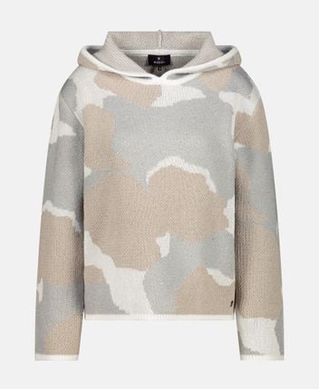 Knitted jumper with hood