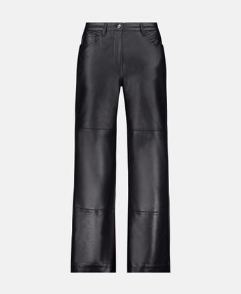 Leather-look trousers