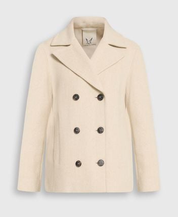 Wool-blend short coat