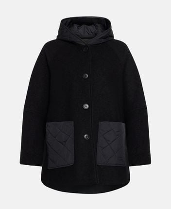 Wool-blend short coat