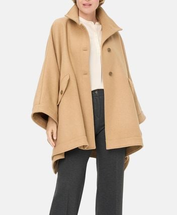 Wool-blend cape