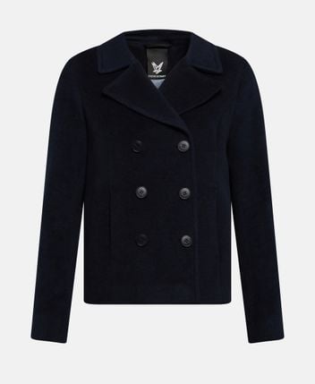 Wool-blend short coat