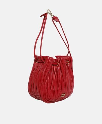 Leather bucketbag Matelasse