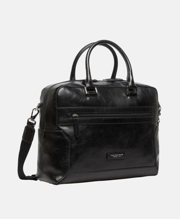 Leather business bag Neri