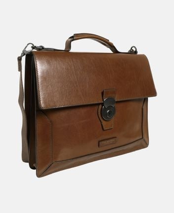 Leather business bag Neri