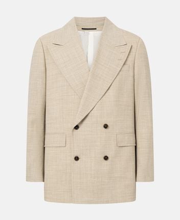 Wool-blend suit jacket