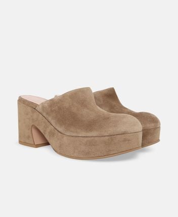 Platform mules Velour
