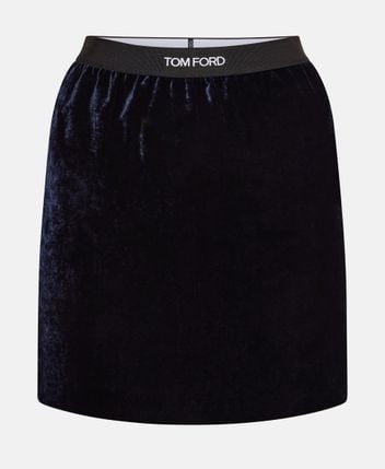 Silk-blend skirt