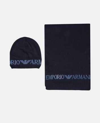 Wool-blend beanie and scarf set Magleria