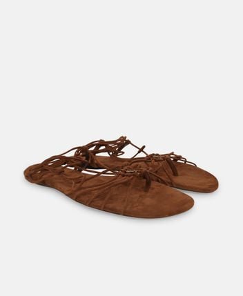 Sandals with calf lacing