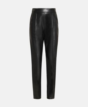 Leather-look pants