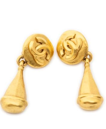 Pre-loved Earrings CC Drop Clip On