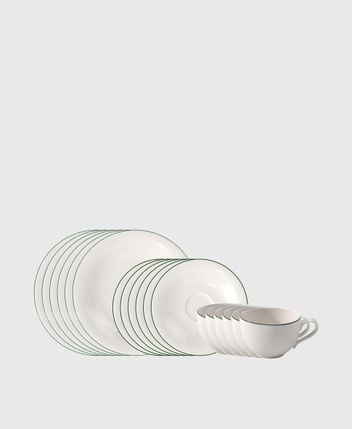 Breakfast set Green Lines Coffee set, 18 pcs