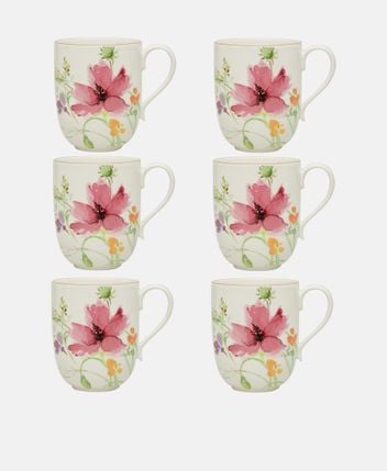 Cups, set of 6 Mariefleur Basic