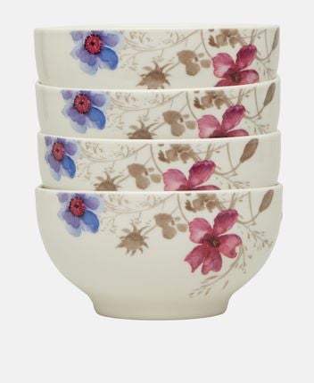 Bowl set, 4 pcs Mariefleur Gris Basic