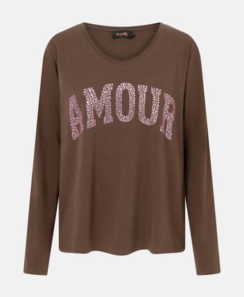 Long-sleeved top Amour stone