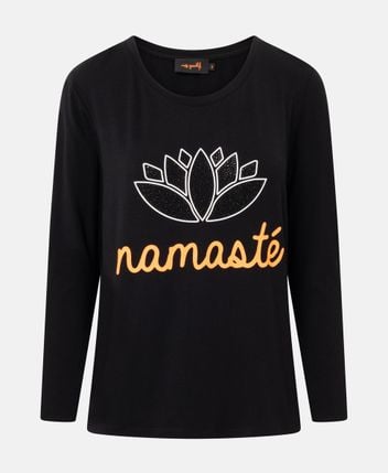 Long-sleeved top Namaste black stone