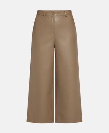 Leather-look trousers