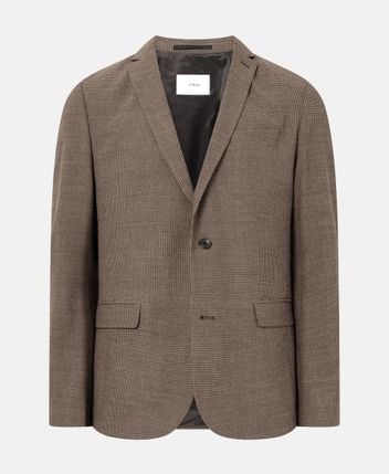 Wool-blend suit jacket