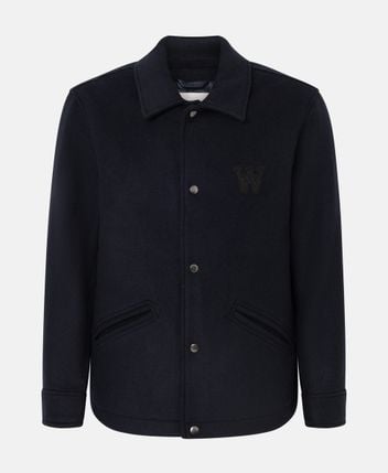 Wool-blend short coat