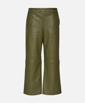 Leather-look trousers