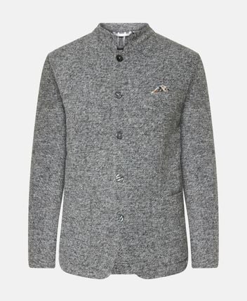 Wool-blend suit jacket