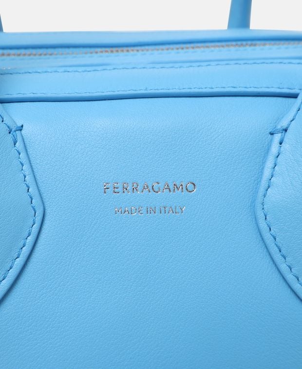SALVATORE FERRAGAMO 가죽 탑 핸들 백 스타 Th