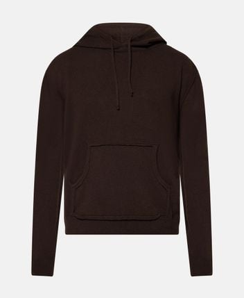 Wool hooded pullover