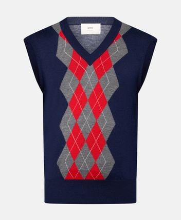 Wool sleeveless pullover