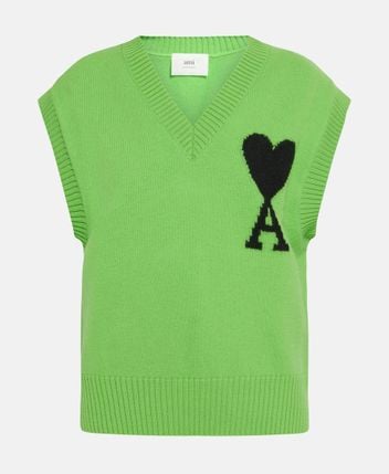 Wool sleeveless pullover