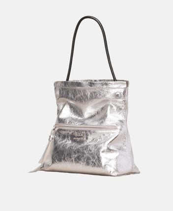 Leather tote bag
