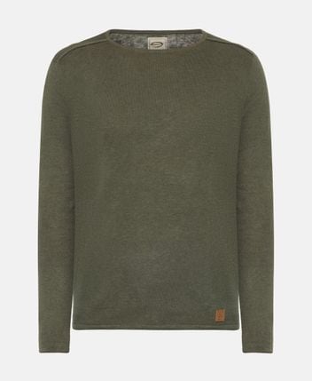 Linen-blend pullover
